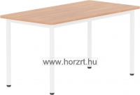 Emese bükk téglalap asztal - fehér fém lábbal 52 cm