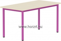 Óvodai téglalap asztal, állítható mag, 120x67x52-58 cm, juhar asztallap-kék élzárással