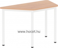 Emese bükk trapéz asztal - fehér fém lábbal 52 cm