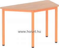 Emese juhar téglalap asztal - piros fém lábbal, 52 cm