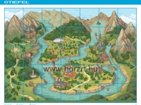 Bee-Bot világtérkép<br>(Beltér, közepes)<br>145x80 cm