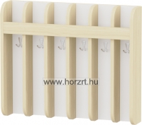 Rekeszes Törölköző- és pohártartó, 7 fő részére - fehér hátlappal