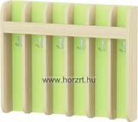 Rekeszes Törölköző- és pohártartó, 6 fő részére - pasztellkék hátlappal