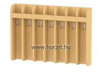 Rekeszes Törölköző- és pohártartó, 7 fő részére - narancs hátlappal