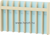 Törölköző- és fogmosópohártartó, 30 személyes, 150x18x59 cm, juhar