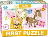 Puzzle 2x20 darabos -<br>Vidám dínók