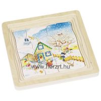 Hape Első forma puzzle kicsiknek-kétoldalas - 18 hó+