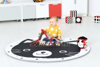 Puhasarok - Fekete-fehér szőnyeg, párnákkal 6 hó+