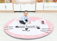 Puhasarok - Fekete-fehér cica tipegőmatrac 6 hó+