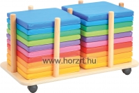 Négyzet ülőpárna szett - 10 db-os 6 hó+