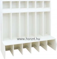 Bambi gyereköltözőszekrény - 6 személyes - fehér díszítéssel