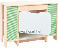 Óvodai téglalap asztal, 120x67x58 cm - juhar asztallap-sárga élzárással