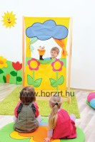 Gurulós eszköztároló - térelválasztó zöld