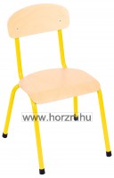 Csővázas gyerekszék 31 cm-es ülésmagassággal - sárga