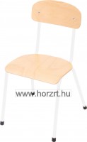 Csővázas gyerekszék 35 cm-es ülésmagassággal - fehér