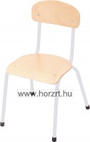 Csővázas gyerekszék 38 cm-es ülésmagassággal - ezüst