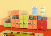 Színes szekrénysor