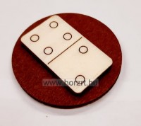 Szék fa öntapadós korongos jel