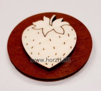 Boríték fa öntapadós korongos jel