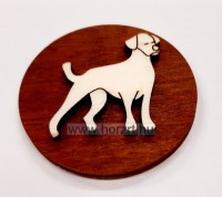 Házikó fa öntapadós korongos jel