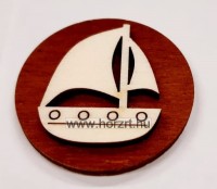 Boríték fa öntapadós korongos jel