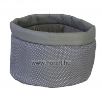 Textil tárolódoboz II. - köralakú, szürke