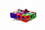 Lili szék, ovis méret, 30 cm magas, narancs támlával és ülőkével, rakásolható