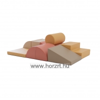 Modulkészlet kicsiknek VII. világos pasztell - mozgásfejlesztő szivacsmodul  24 hó+