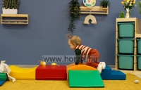 Modul készlet kicsiknek pasztell színben - mozgásfejlesztő szivacsmodul  24 hó+