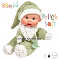 Gyömi baba - zöld ruhában, 26 cm 24 hó+