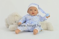 Latin-amerikai baba - lány, kopasz, fürdethető, 32 cm 12 hó+