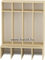 Komfort gyermeköltöző 5 fős-juhar,felül ajtós