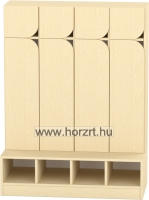 Komfort gyermeköltöző 4 fős -juhar, alul-felül ajtós