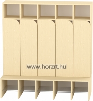 Flóra magas gyermeköltöző 4 személyes - 2 fakkos - 4 ajtós -rácsos cipőtartóval