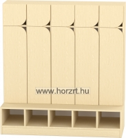 Komfort gyermeköltöző 5 fős-juhar,alul-felül ajtós