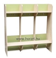 Komfort gyermeköltöző 5 fős, rácsos cipőtartóval-juhar, alul ajtós