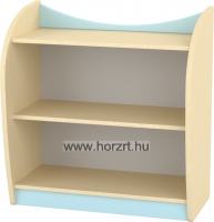 Marci íves kisszekrény - polcos, nyitott, juhar-pasztellkék