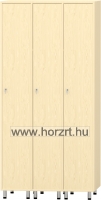 Felnőtt öltözőszekrény 3 személyes - juhar