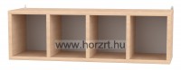 Falipolc, 4 rekeszes, 80x25x25 cm