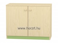 Flóra alacsony szekrény I. 2 ajtós, juhar-zöld