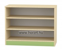 Flóra alacsony nyitott szekrény, 2 polccal, juhar-zöld