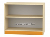 Flóra alacsony nyitott szekrény, 1 polccal, juhar-narancs