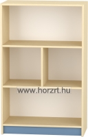 Komfort szekrény III. - 2 polcos - középen 2 fakkos, acélkék