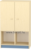 Komfort szekrény III. - 2 fakkos -2 polcos ajtós - acélkék