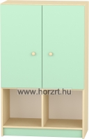 Komfort szekrény III. - 2 fakkos -2 polcos ajtós - pasztellzöld