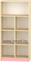 Komfort szekrény IV. - 6 fakkos - polcos, pasztellrózsaszín