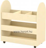 Gurulós eszköztároló – térelválasztó - 6 fakkos juhar