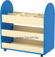 Gurulós eszköztároló – térelválasztó - könyvtartós narancs