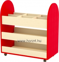 Gurulós eszköztároló – térelválasztó - 6 fakkos juhar