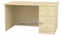 Íróasztal fiókokkal, 140x80x75 cm, juhar